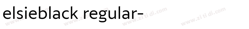 elsieblack regular字体转换